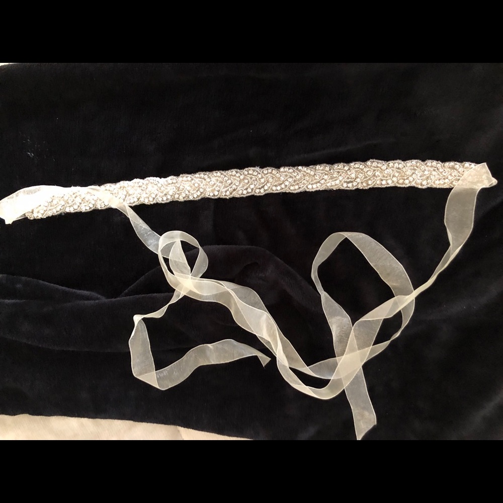 Wedding Sash with Crystals and Beads